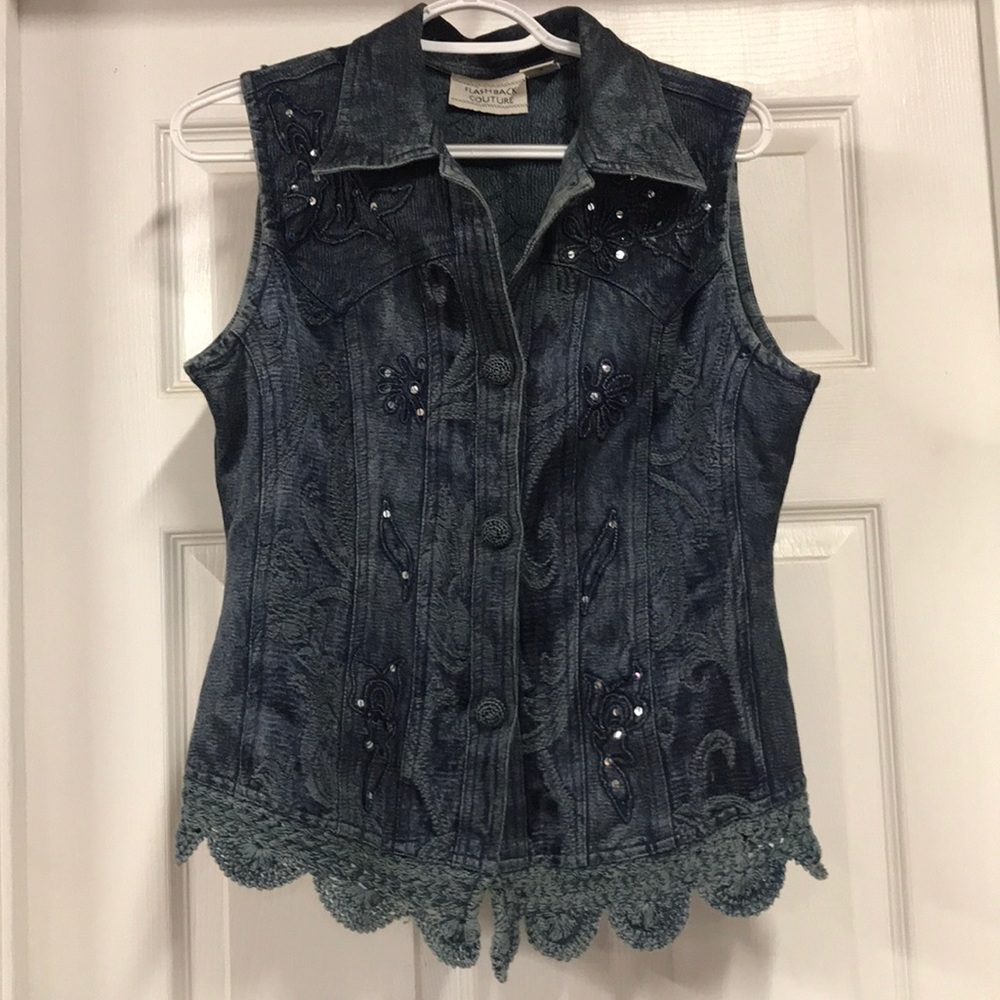 Flashy Denim Vest